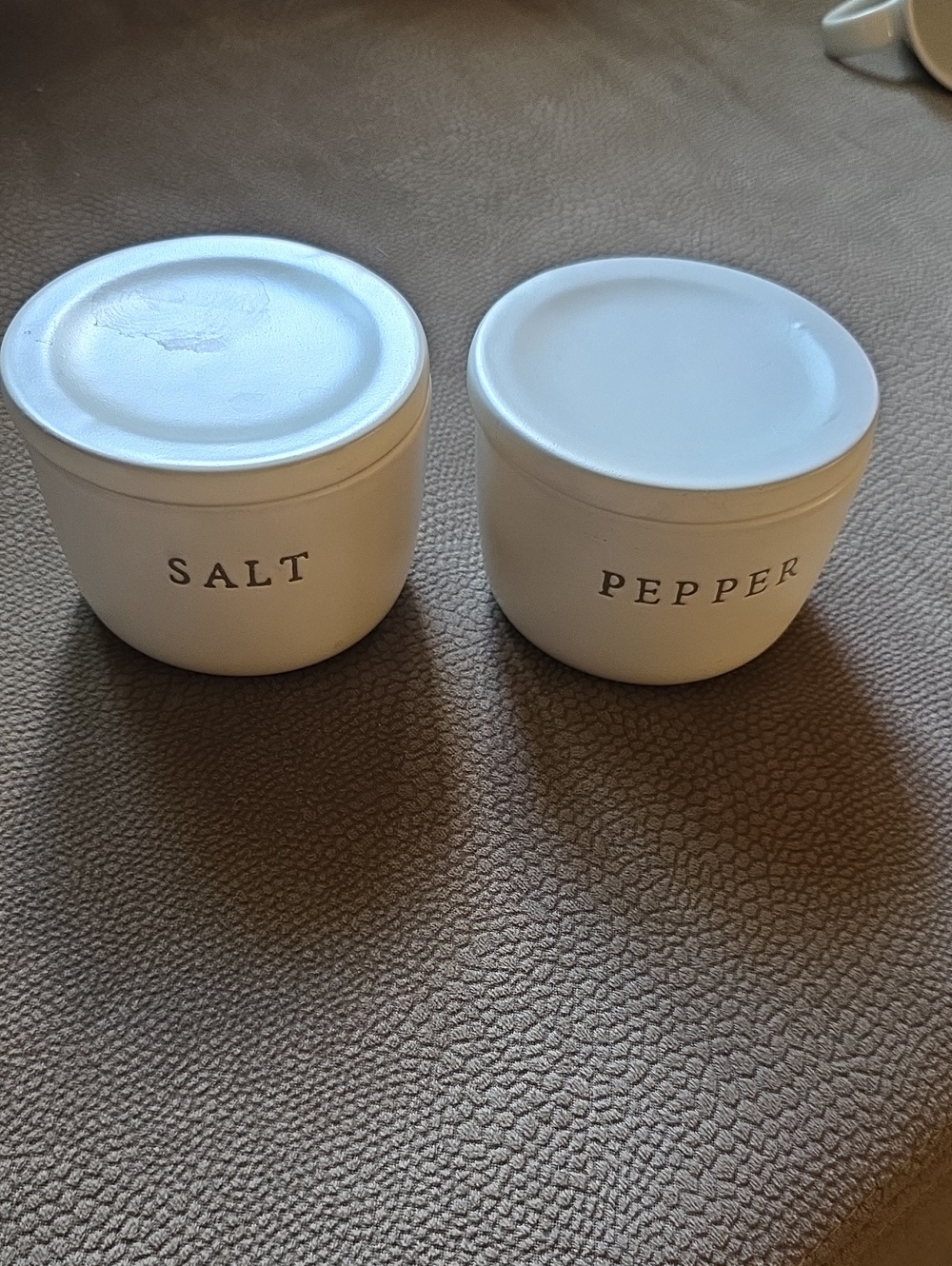 Hearth & Hand StonewarevSalt & Pepper Cellars with Lids- Set Of 2